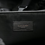 Lambskin Logo Debossed Backpack Black