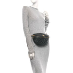 Lambskin Pearl Quilted CC Belt Bag Black