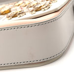 Vitello Dolce Crystal 3Baguette Shoulder Bag White Pink