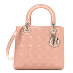 Patent Cannage Medium Lady Dior Light Pink