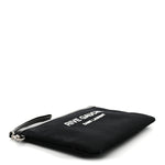 Linen Canvas Rive Gouche Zipped Pouch Black