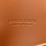 Suede Intrecciato Long Andiamo Top Handle Clutch Amber