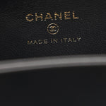 Lambskin Quilted Pearl CC Vanity Case Black