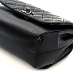 Glazed Calfskin Pilot Essentials Flap Black