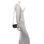 Caviar Quilted Small Clutch With Chain Black