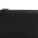 Microguccissima Crossbody Wallet Black
