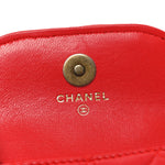 Lambskin Quilted Pearl Crush Waist Bag Red