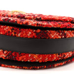 Tweed Check Medium Rocking Horse Crossbody Red Black
