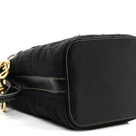 Canvas Vitello King F is Fendi FF Embroidered Mini Mon Tresor Bucket Bag Black