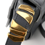 Grained Calfskin Maxi Intrecciato Cassette Crossbody Bag Thunder