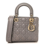 Lambskin Cannage Small My ABCDior Lady Dior Grey