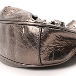 Metallic Agneau Arena Le Cagole Shoulder Bag XS Dark Bronze