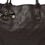 Guccissima Medium Princy Tote Dark Brown
