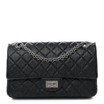 Aged Calfskin Quilted 2.55 Reissue 225 Flap Black