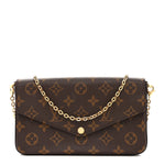 Monogram Pochette Felicie Chain Wallet Fuchsia
