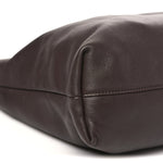 Mellow Nappa Donut Chain Large Flamenco Knot Clutch Dark Brownie