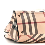 Patent Trim Supernova Check Medium Melbury Tote Black