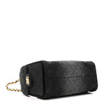 Washed Denim Quilted Mini Chanel 25 Handbag Black