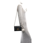 Calfskin Matelasse GG Marmont Chain Wallet Black