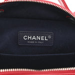 Aged Calfskin Quilted Top Handle Camera Case Red
