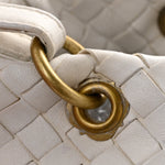 Nappa Intrecciato Small Capri Tote White