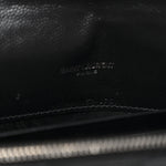 Grain De Poudre Matelasse Chevron Monogram Envelope Chain Wallet Black