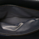 Calfskin Quilted Stitch Triptych Tote Black