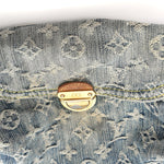 Monogram Denim Mini Pleaty Blue