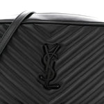 Calfskin Matelasse Monogram Monochrome Lou Camera Bag Black