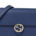 Dollar Calfskin Interlocking G Chain Wallet Caspian