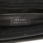 Calfskin Embossed Medusa Messenger Bag Black