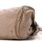 Metallic Calfskin Medium Paddington Satchel Taupe