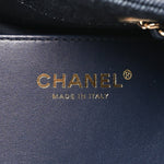 Denim Quilted Mini Chanel 25 Handbag Dark Blue