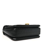 Calfskin Quilted Medium C Bag Black
