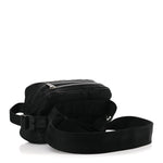 Nylon Jacquard Check Belt Bag Black