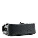 Lambskin Quilted Mini Rectangular Flap Black