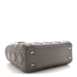 Lambskin Cannage Small Lucky Badges My Lady Dior Grey