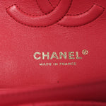 Caviar Quilted Medium Double Flap Dark Pink