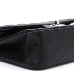 Lambskin Quilted Small Double Flap Black