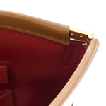 Smooth Calfskin Clasp Bucket Bag Brown