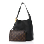 Grained Calfskin Low Key Hobo PM Black