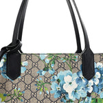 GG Supreme Monogram Blooms Medium Reversible Tote Beige Blue