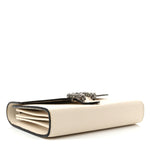 Dollar Calfskin Mini Dionysus Chain Wallet Mystic White