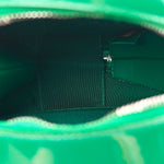 Glazed Calfskin Round As Earth Evening Bag Green