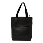 Denim Monogram Tote Bag Black