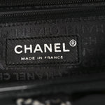 Tweed Patent Quilted Rectangular Flap Black White