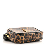 Calfskin Heart Leopard Print Monogram Baby Lou Camera Bag Toffee