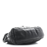 Lambskin Quilted Small Loulou Puffer Monogram Chain Satchel Black