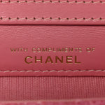 Tweed Quilted Flap Chain Waist Bag Pink