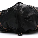 Lambskin Marti Backpack Bag Washed Black Rose Gold Hardware